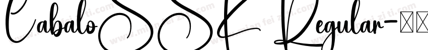 CabaloSSK Regular字体转换